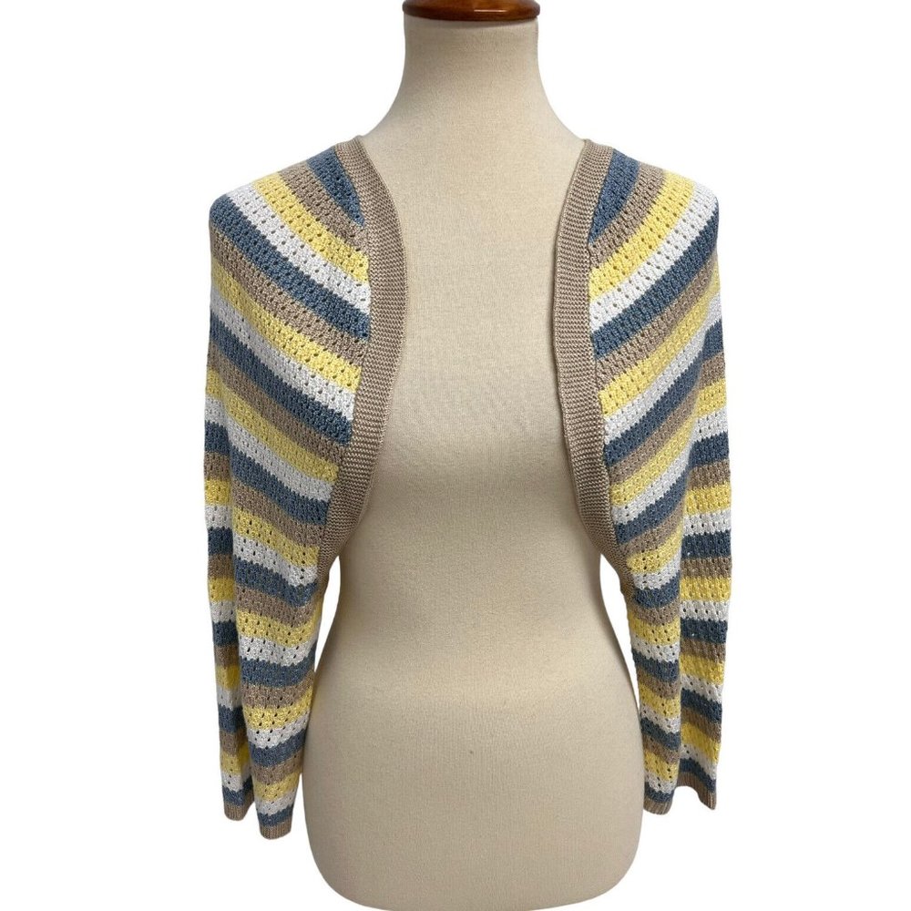 Cato Established 1946 Women's Long Sleeve Multicolor Crop Sweater Size XL